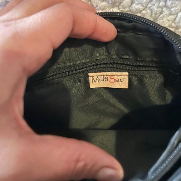 The Sak MultiSak Striped Canvas Cross Body Small Purse Bag Multiple Pockets - Picture 4 of 4